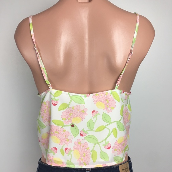 🛍 H&M | Floral Print Crop Tank | Size 8 - Picture 5 of 8